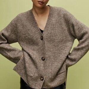 H&M Rib-Knit Oversized Cardigan – Size M